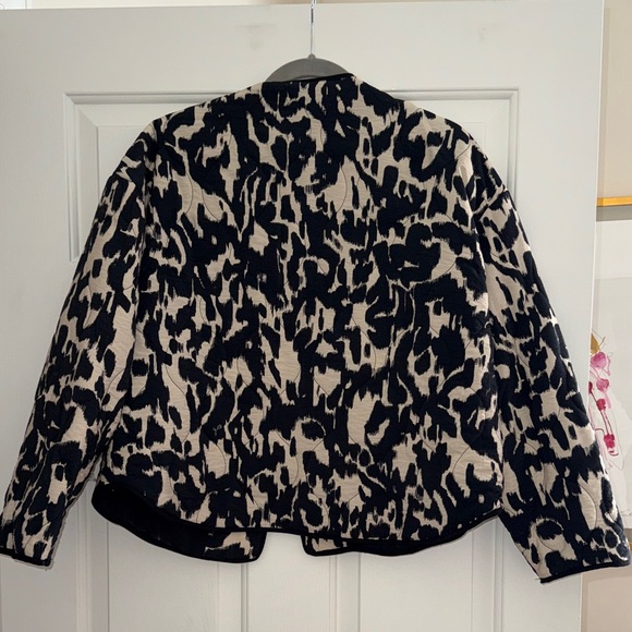 Zara Monochrome Animal Print Jacket - Picture 6 of 6